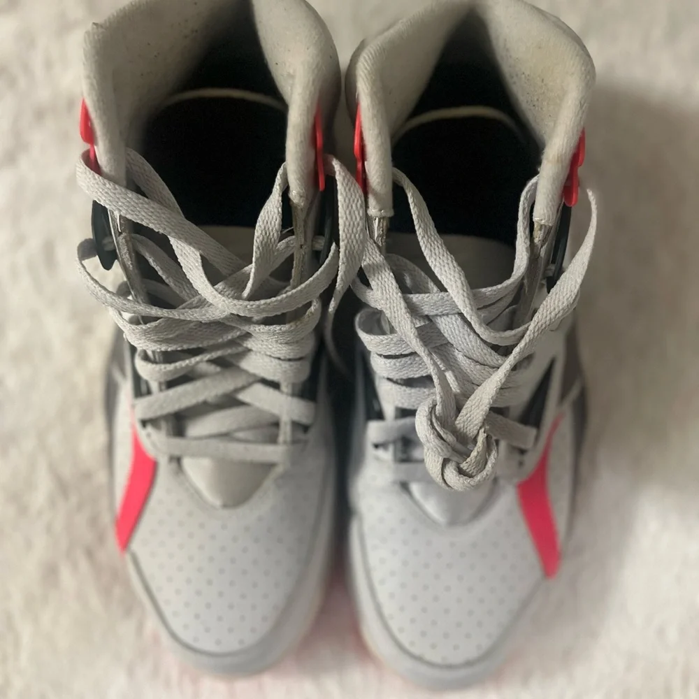 Nike Air Trainer SC High Gray and Pink Sneakers - Picture 2 of 5